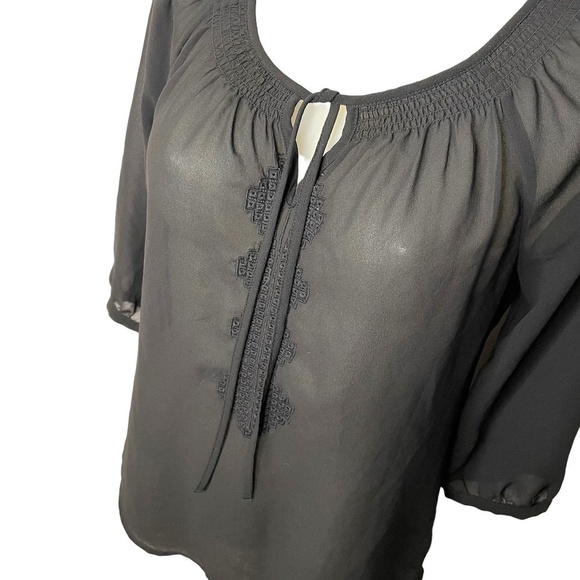 Black Chiffon 2 Blouse Boho Bundle 🖤 - Picture 10 of 15